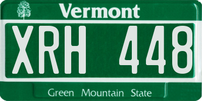 VT license plate XRH448