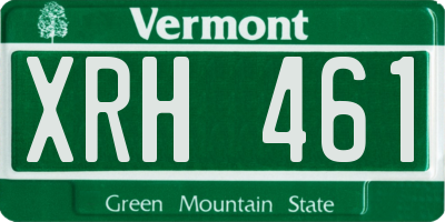 VT license plate XRH461