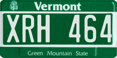VT license plate XRH464