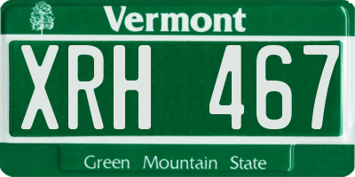 VT license plate XRH467