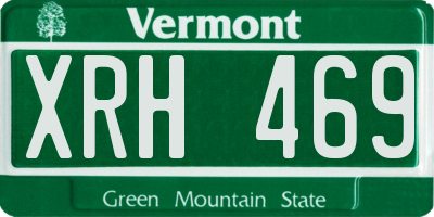 VT license plate XRH469