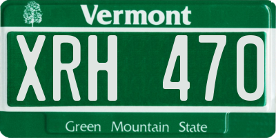 VT license plate XRH470