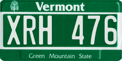VT license plate XRH476