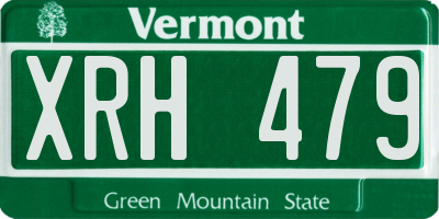 VT license plate XRH479
