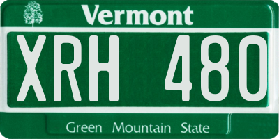 VT license plate XRH480