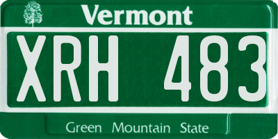 VT license plate XRH483