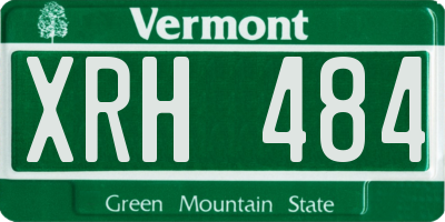 VT license plate XRH484