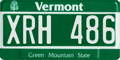 VT license plate XRH486