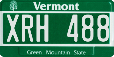 VT license plate XRH488