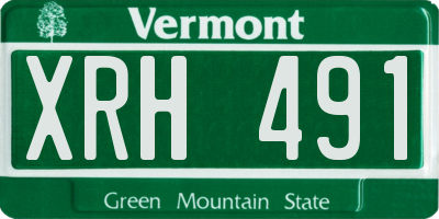 VT license plate XRH491