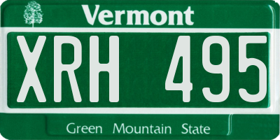 VT license plate XRH495