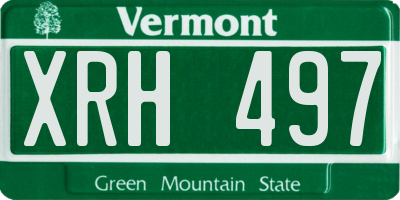 VT license plate XRH497