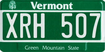VT license plate XRH507