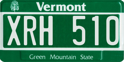 VT license plate XRH510