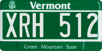VT license plate XRH512