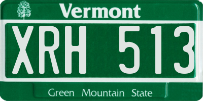 VT license plate XRH513