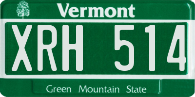 VT license plate XRH514