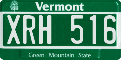 VT license plate XRH516