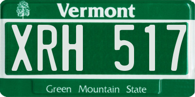 VT license plate XRH517