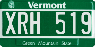 VT license plate XRH519