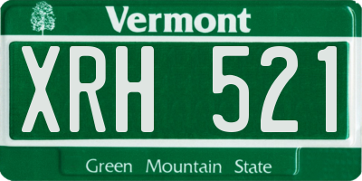 VT license plate XRH521