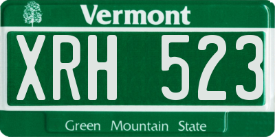 VT license plate XRH523
