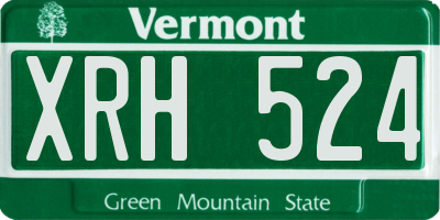 VT license plate XRH524