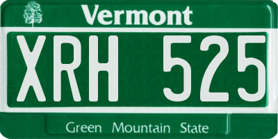 VT license plate XRH525