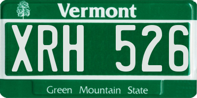 VT license plate XRH526
