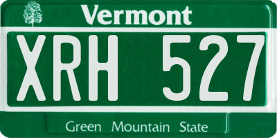 VT license plate XRH527