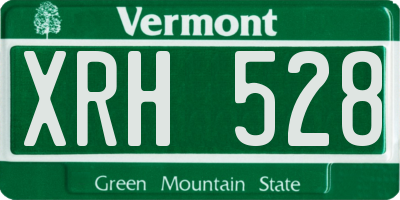 VT license plate XRH528