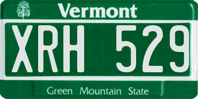 VT license plate XRH529