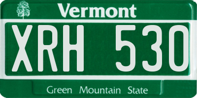 VT license plate XRH530