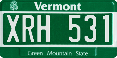 VT license plate XRH531