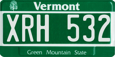 VT license plate XRH532