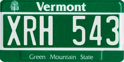 VT license plate XRH543