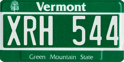 VT license plate XRH544
