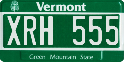 VT license plate XRH555