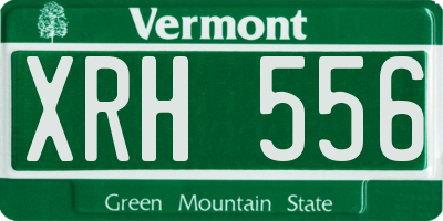 VT license plate XRH556