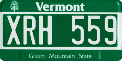 VT license plate XRH559