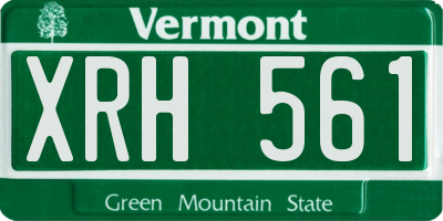 VT license plate XRH561
