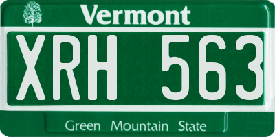 VT license plate XRH563