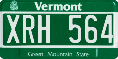 VT license plate XRH564