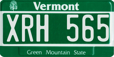 VT license plate XRH565