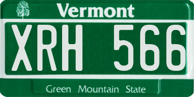 VT license plate XRH566