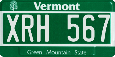 VT license plate XRH567