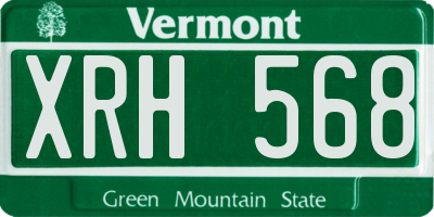 VT license plate XRH568