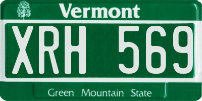 VT license plate XRH569
