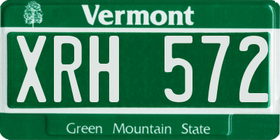 VT license plate XRH572