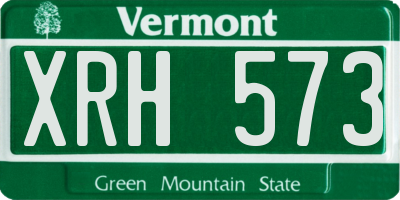 VT license plate XRH573
